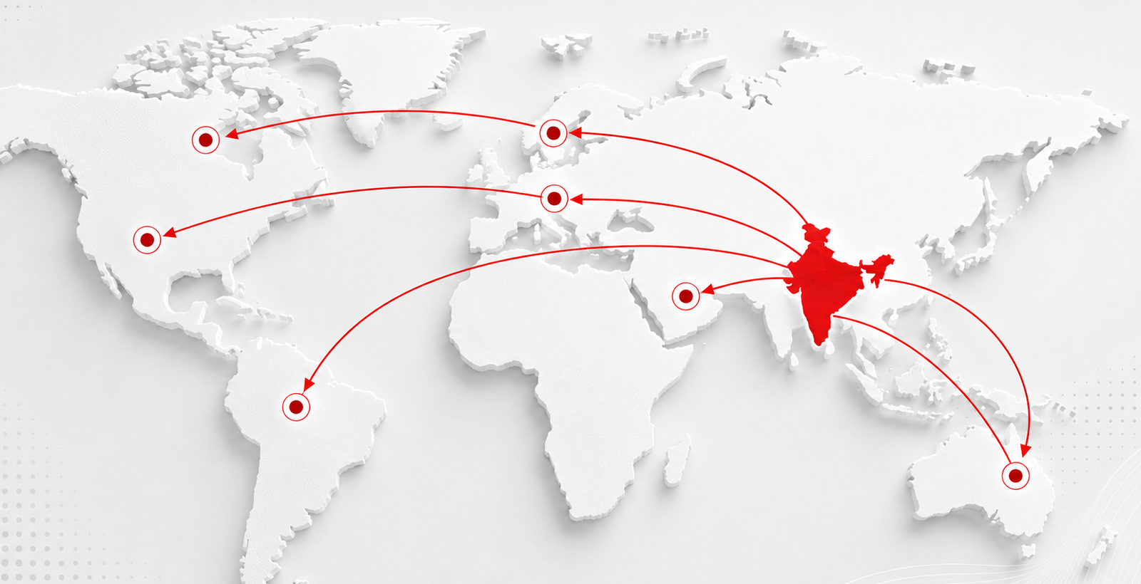 We Are Exporting To 25+ Countries - World Export Map Desktop